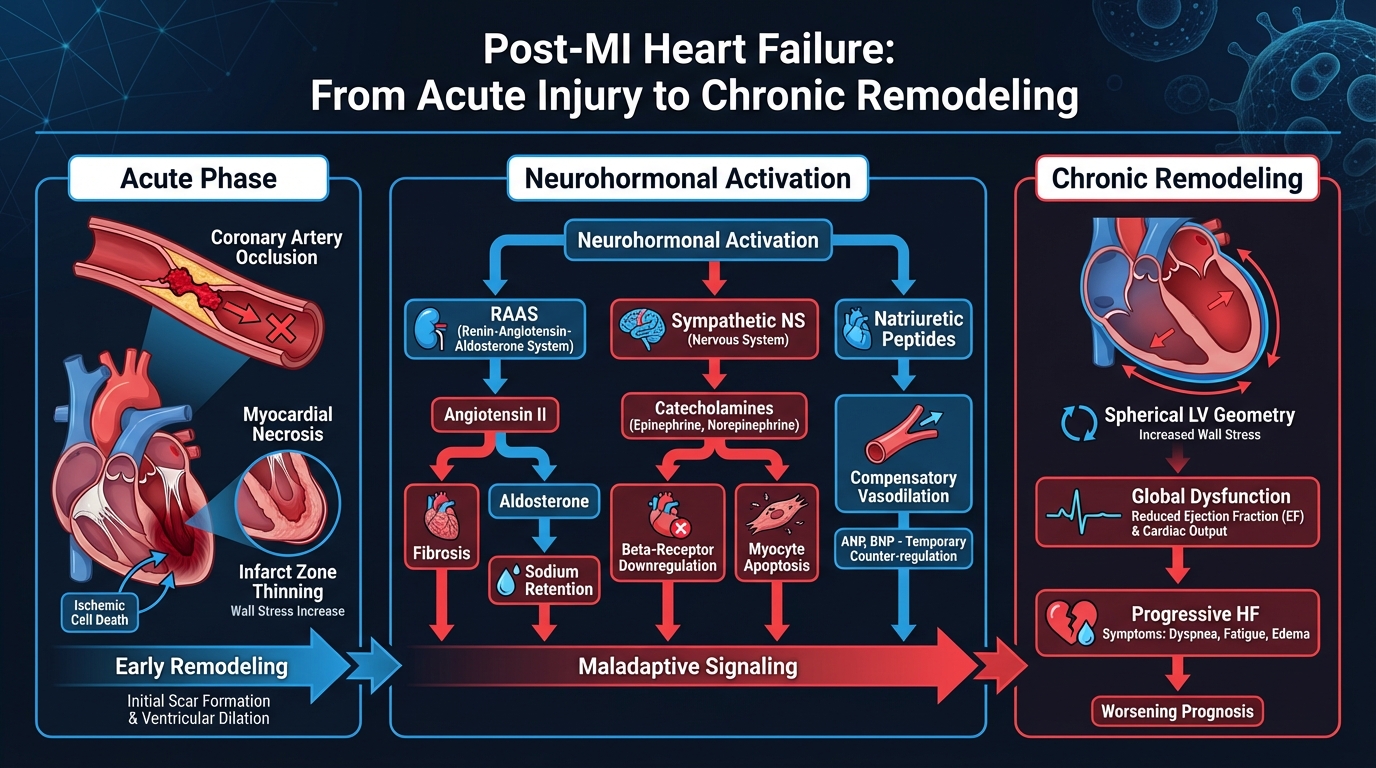 Heart Failure Pathophysiology Post-MI
