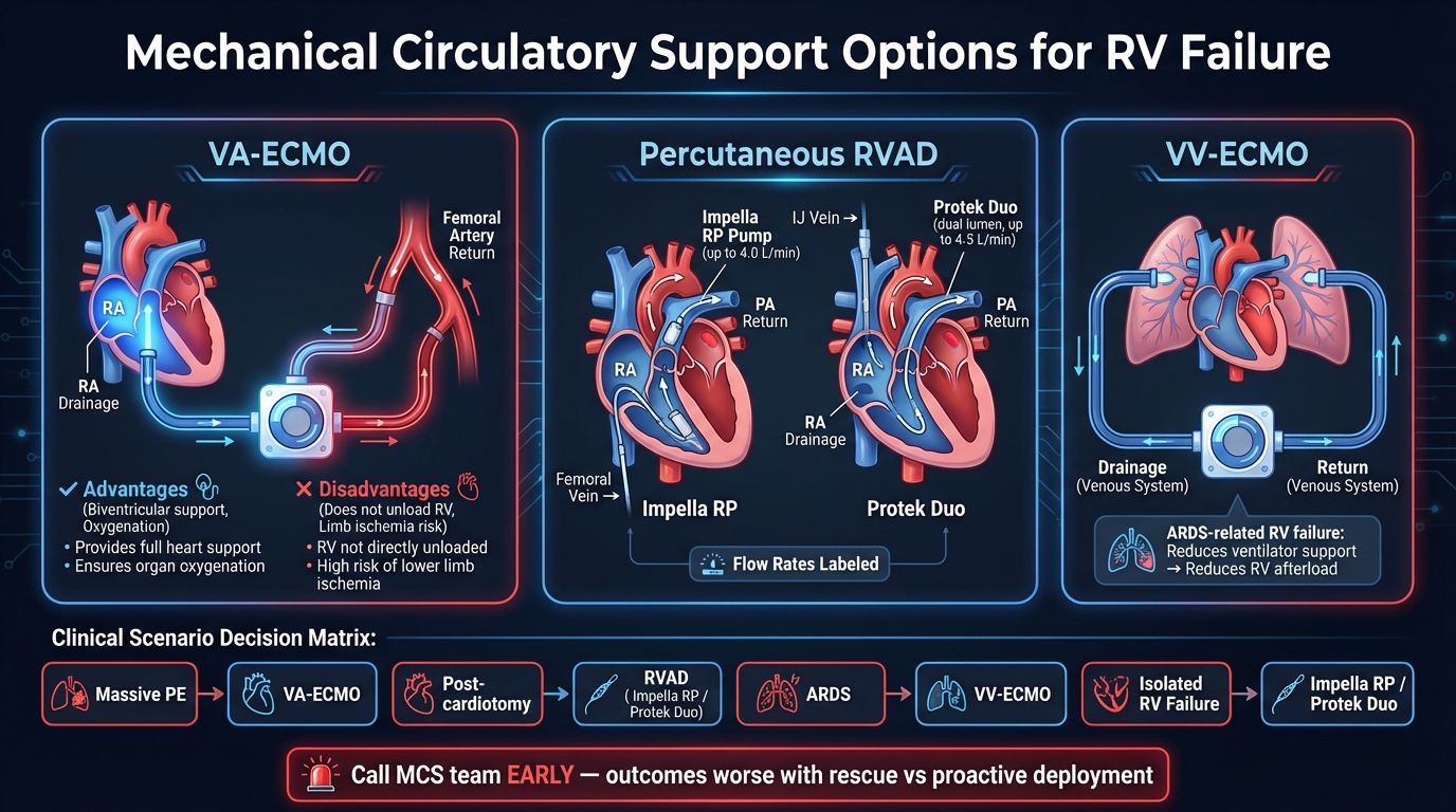 Mechanical Circulatory Support Options for RV Failure