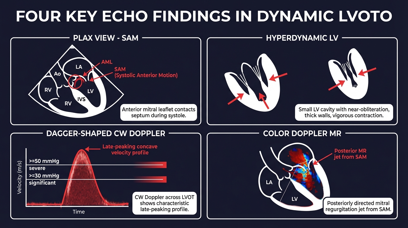 Key Echo Findings in LVOTO