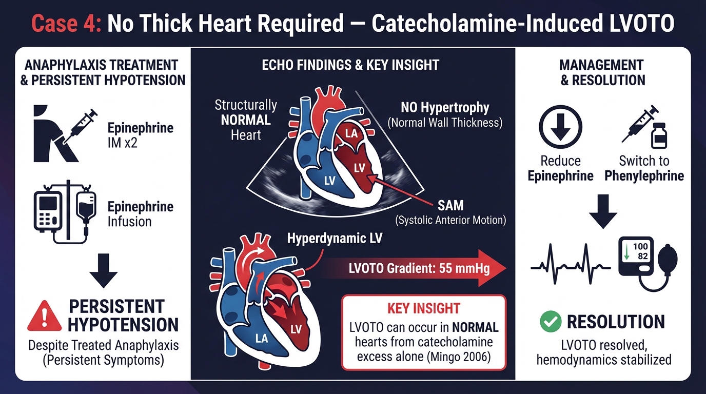 Case 4: Catecholamine-induced LVOTO