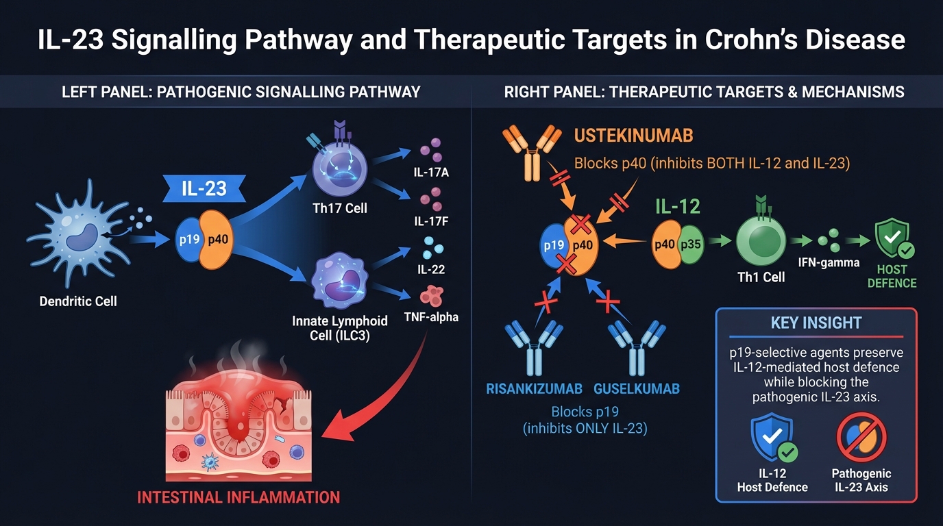 IL-23 Signalling Pathway and Therapeutic Targets