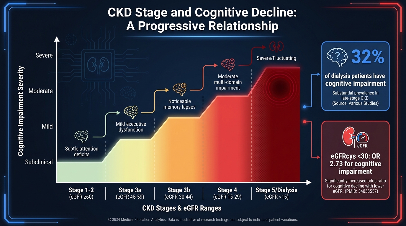 CKD stage-cognition correlation chart