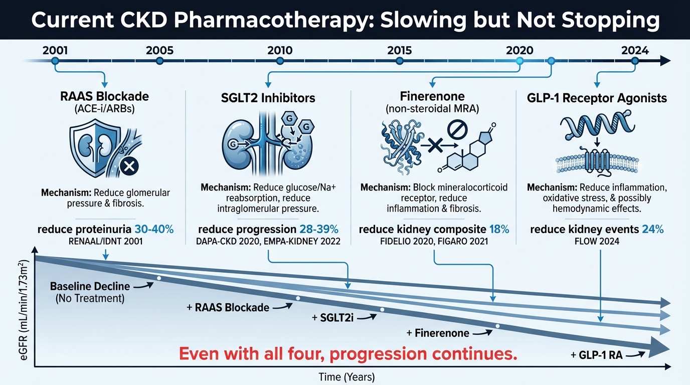 Current CKD management pharmacological landscape