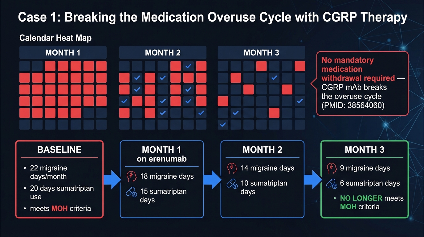 Case 1: Medication Overuse Headache Timeline