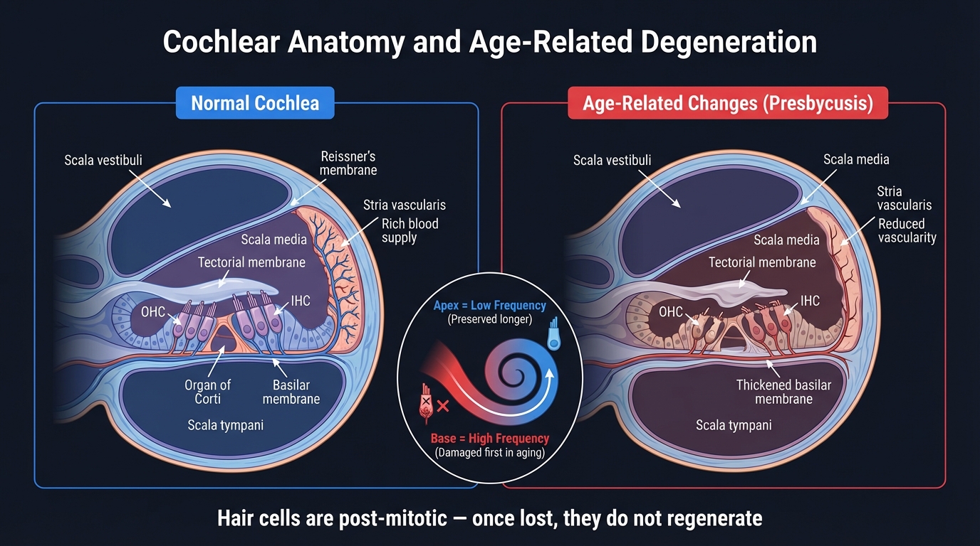 Cochlear Anatomy and Age-Related Changes