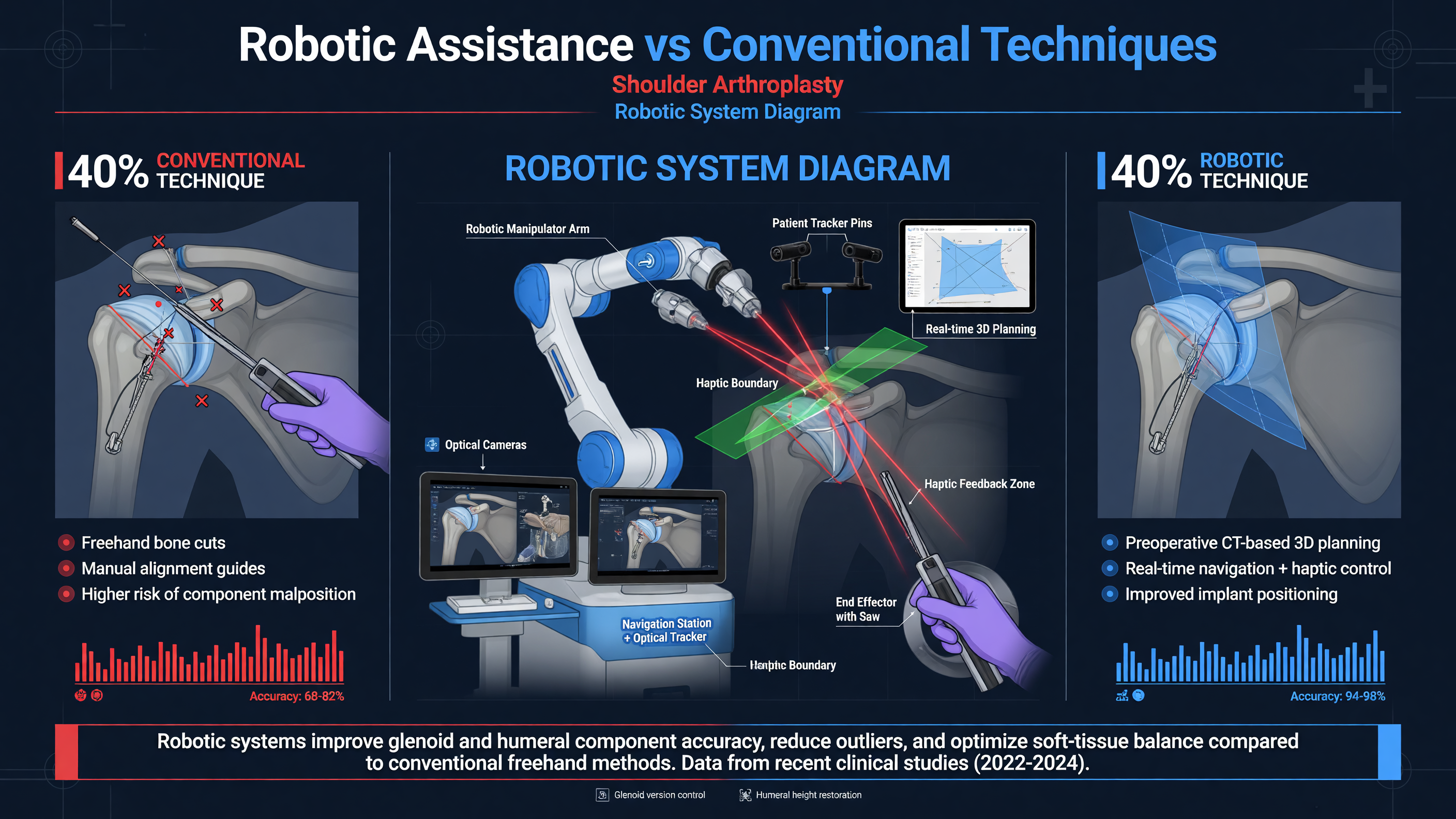 Robotic system diagram used in shoulder arthroplasty