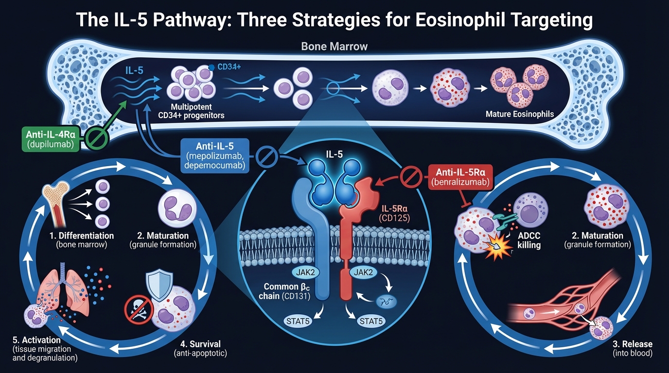 IL-5 Signaling Pathway and Eosinophil Lifecycle
