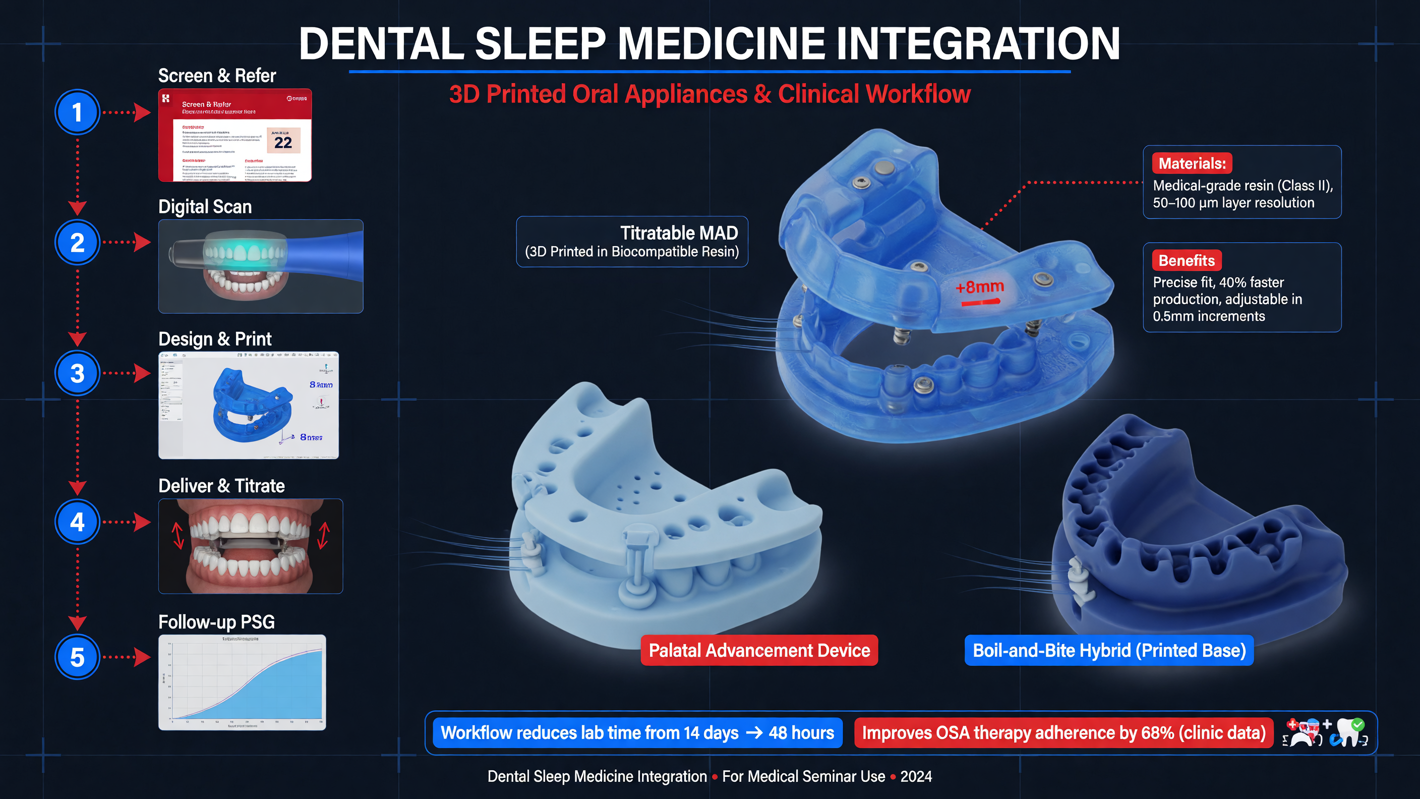3D printed oral appliances and workflow